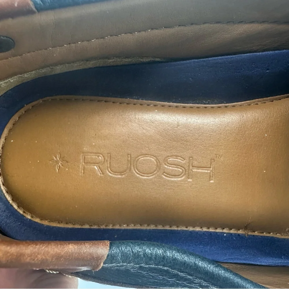 Ruosh Men's Black and Brown Driving Loafers Slip On Size EU 40 UK 7 US 7